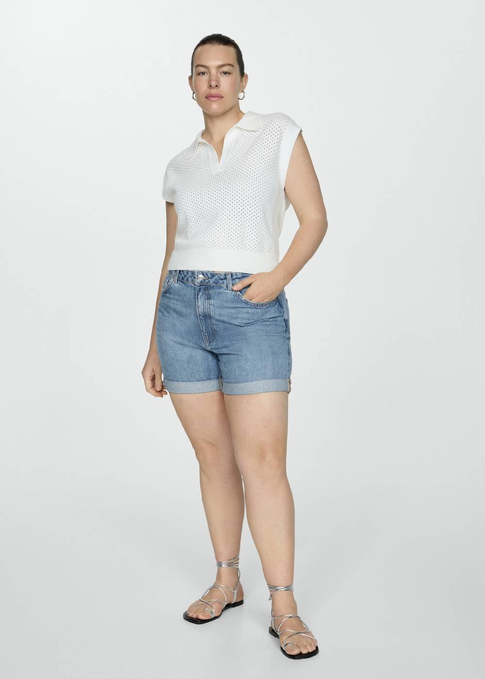 Mango Mom Fit-Jeans-Shorts Versandkostenfrei