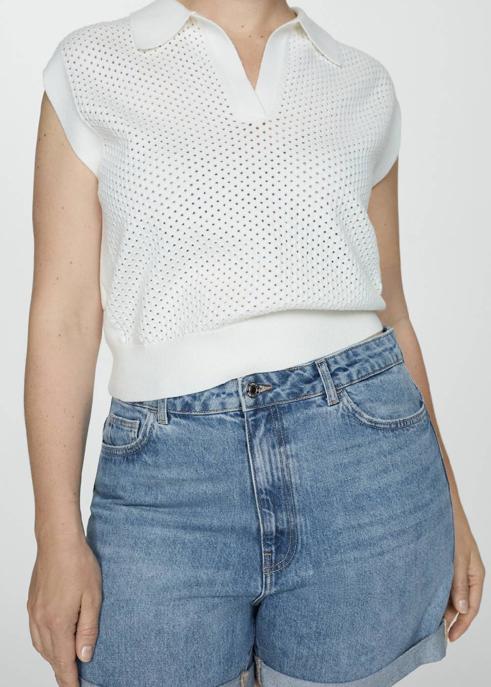 Mango Mom Fit-Jeans-Shorts Versandkostenfrei