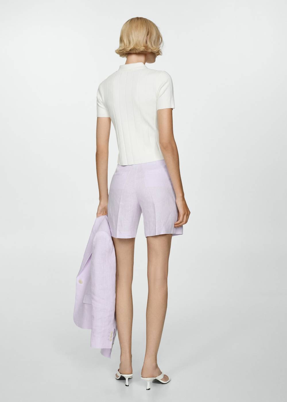 Mango Gerade Shorts aus 100 % Leinen Saisonschlussverkauf
