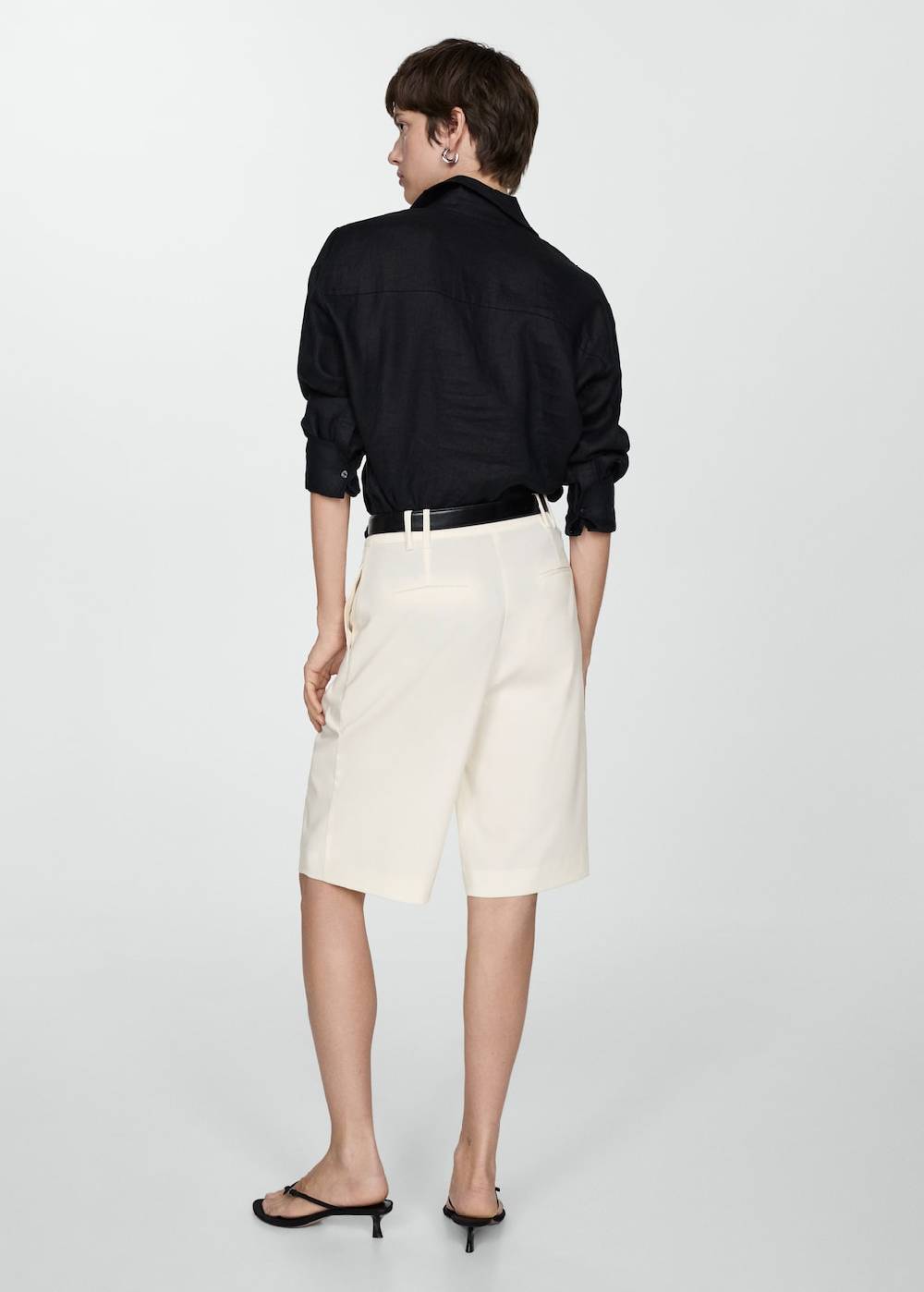 Mango Gerade Bermudashorts mit hohem Bund Black Friday
