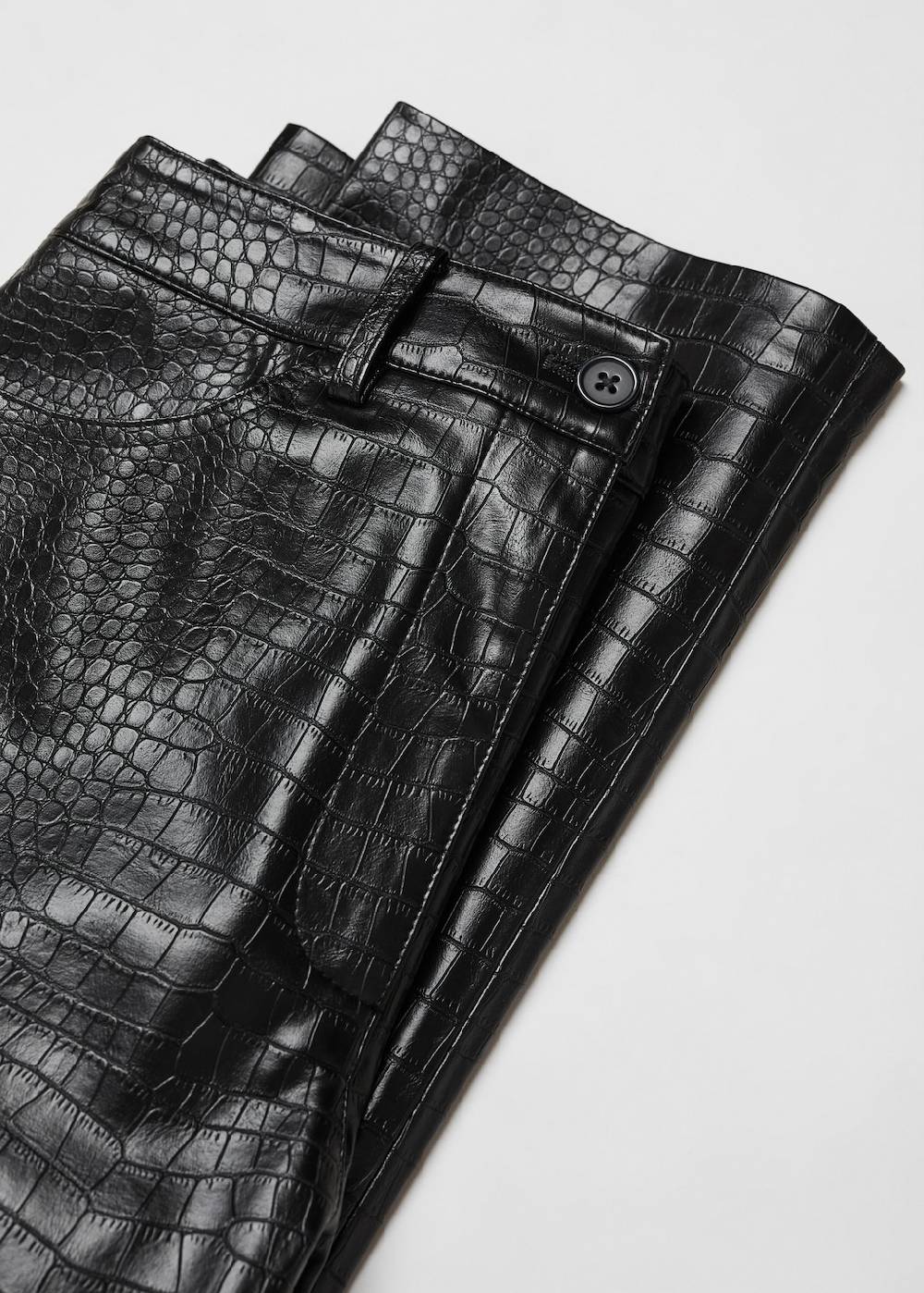 Mango Gearde Hose mit Animal-Print-Effekt Vatertagsangebot