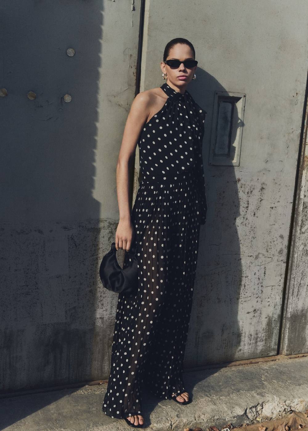 Mango Plissierte Hose mit Polka Dots Valentinstagsangebot