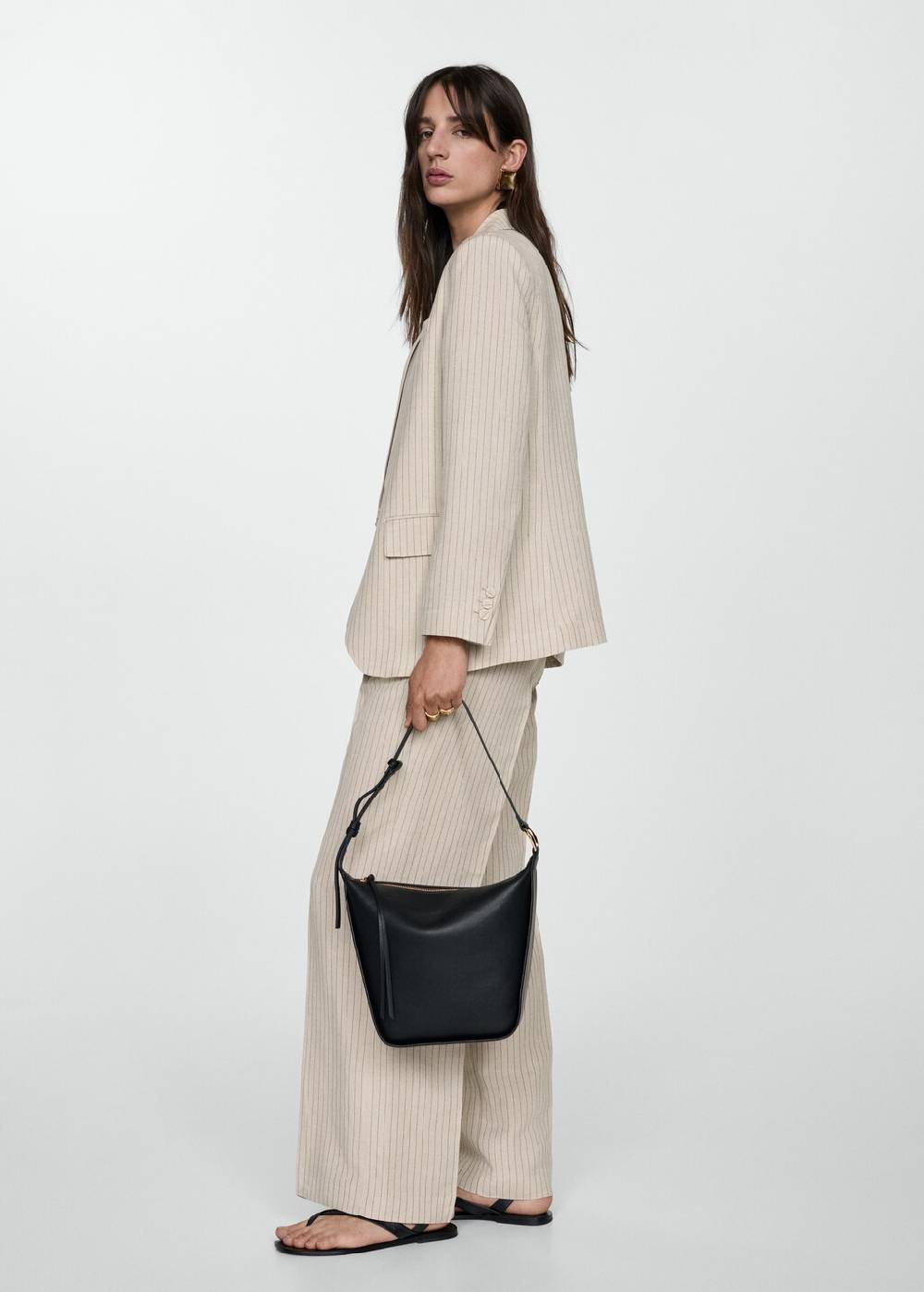Mango Gestreifte Anzughose Online Outlet