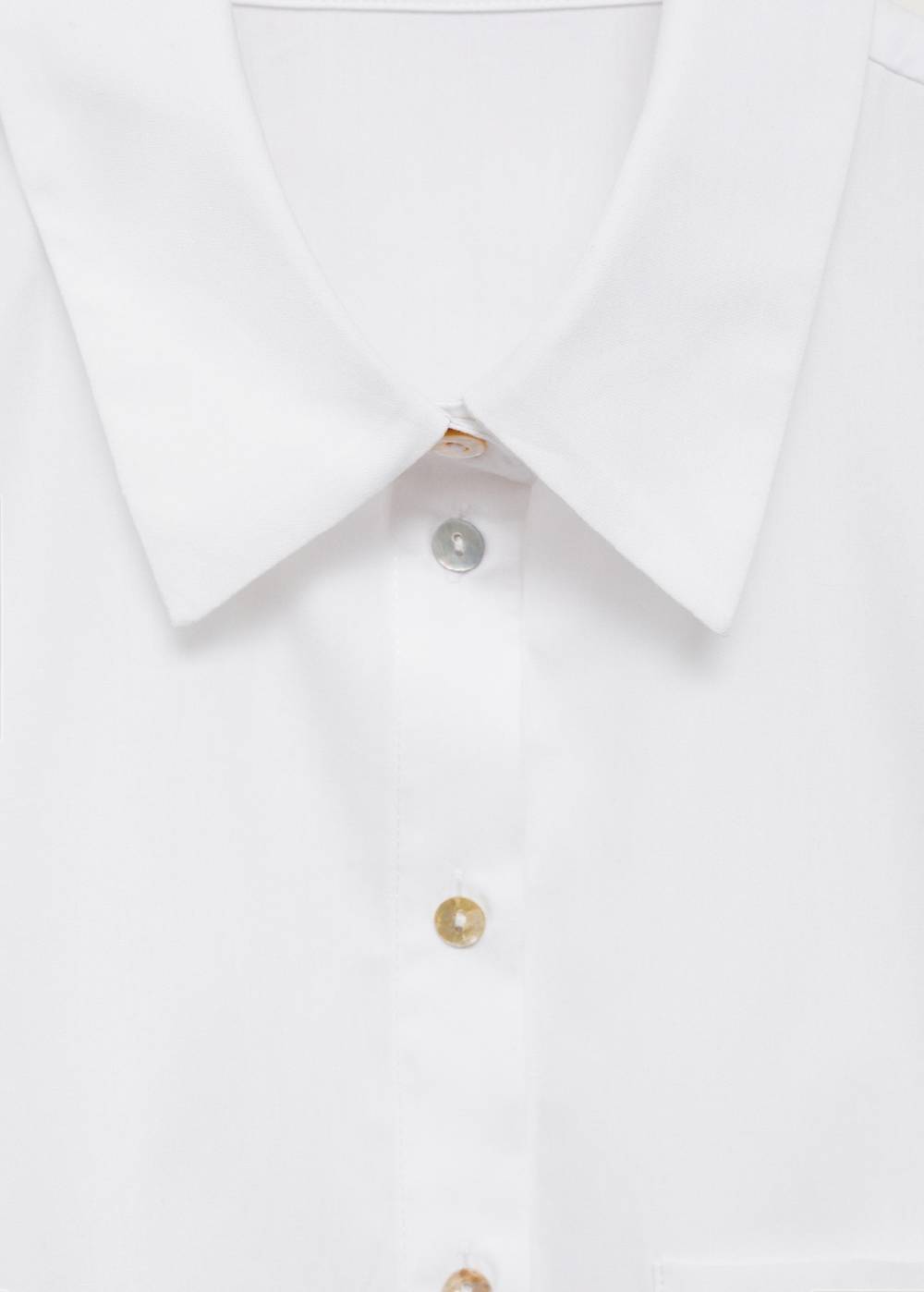 Mango Hemd in Cropped-Länge mit Tasche Bis zu 65% Rabatt