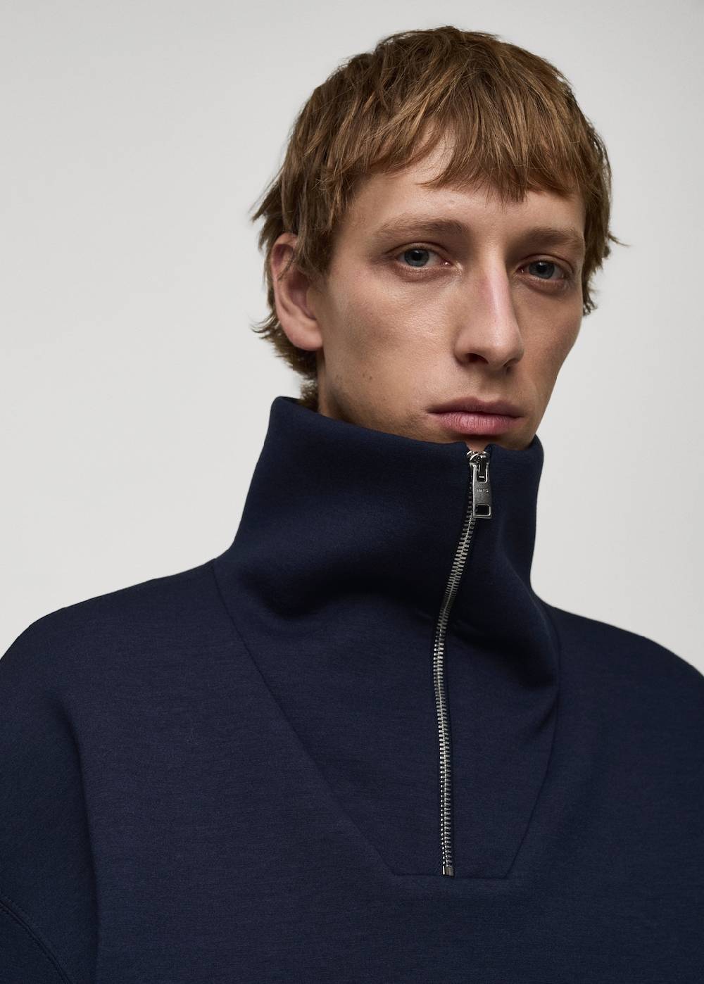 Mango Baumwoll-Sweatshirt mit Zip-Kragen Begrenzt auf 3 Tage