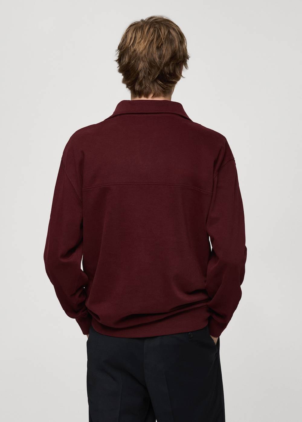 Mango Oversized-Sweatshirt mit Poloshirt-Kragen Im Verkauf