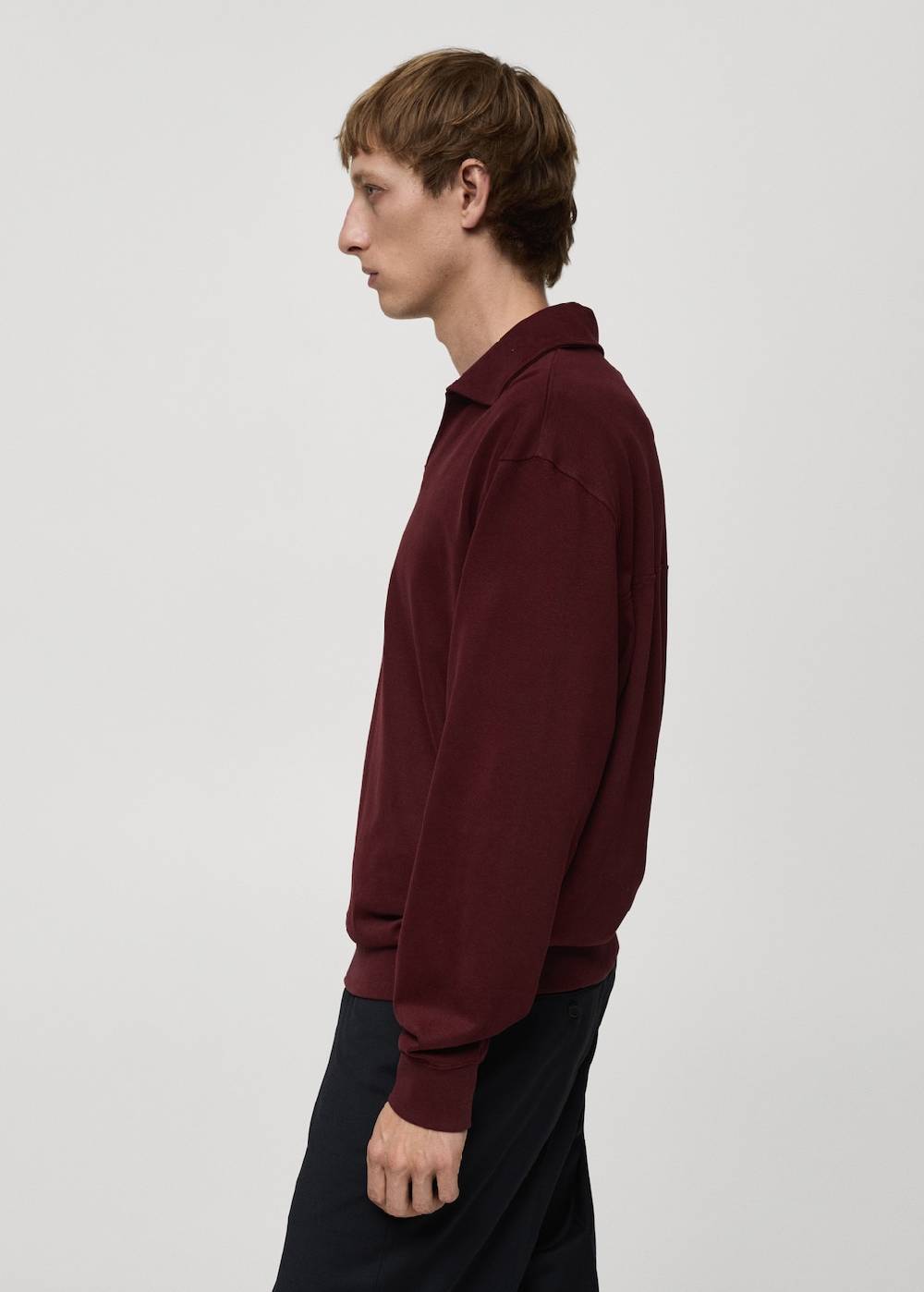 Mango Oversized-Sweatshirt mit Poloshirt-Kragen Im Verkauf