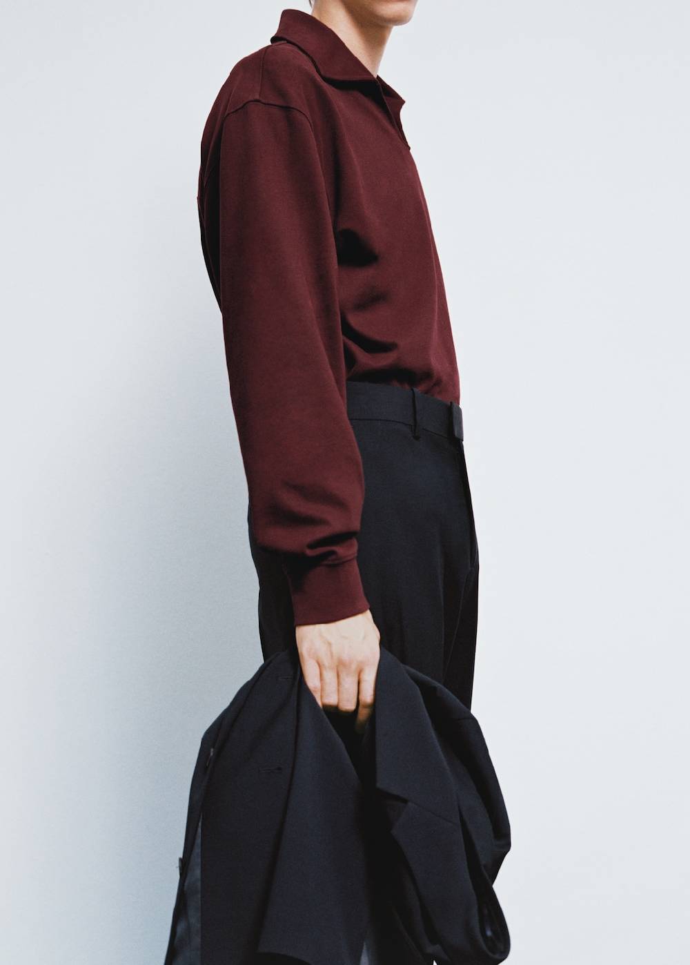 Mango Oversized-Sweatshirt mit Poloshirt-Kragen Im Verkauf