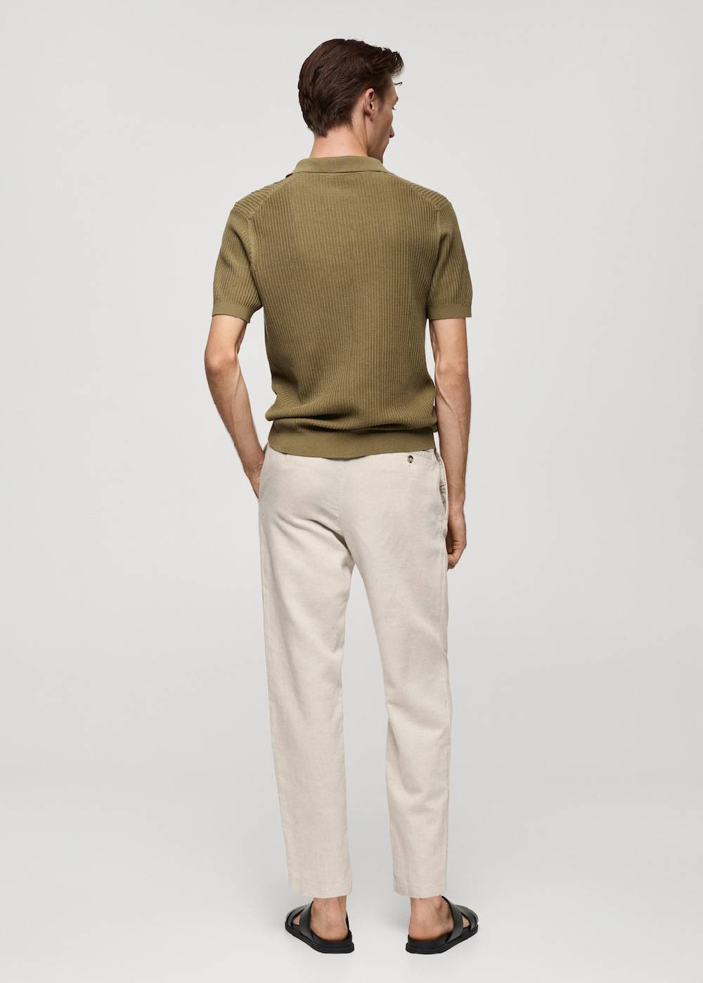 Mango Slim Fit-Leinenhose mit Kordel Meist gekauft