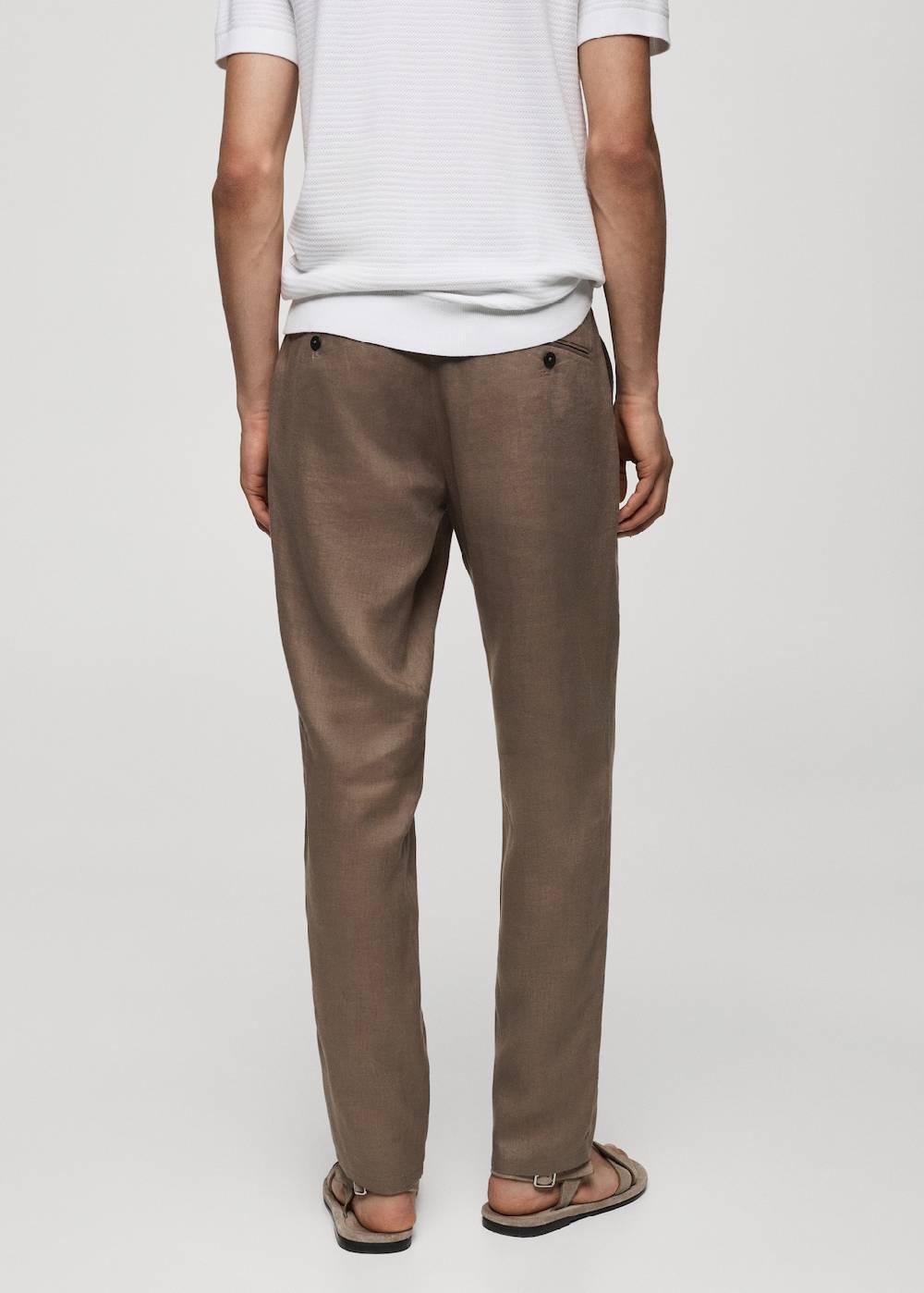 Mango Slim Fit-Hose aus 100 % Leinen Limitierter Zeitrabatt