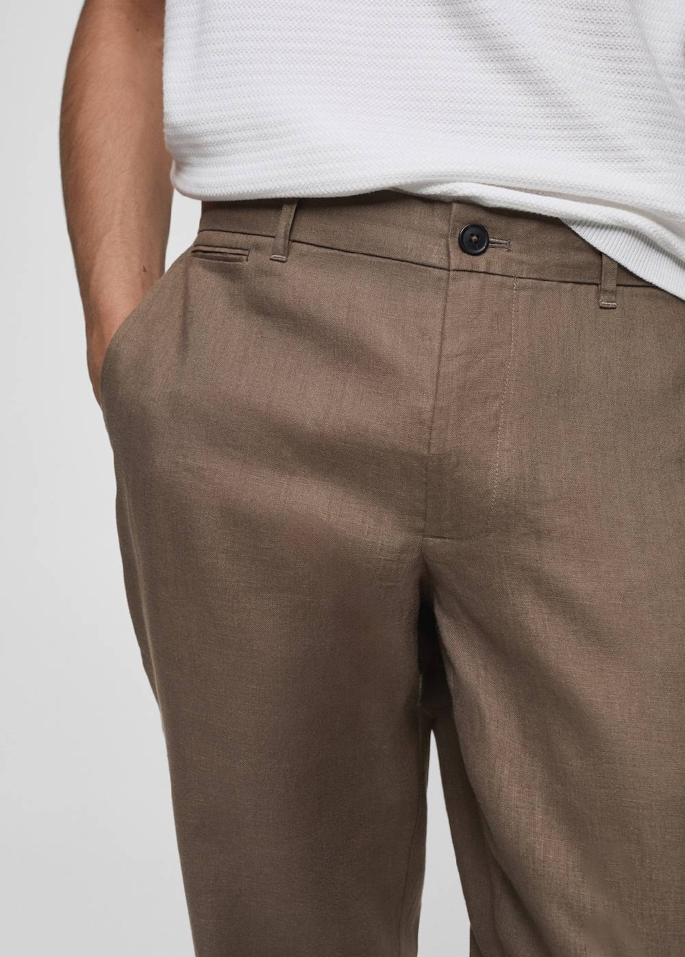 Mango Slim Fit-Hose aus 100 % Leinen Limitierter Zeitrabatt