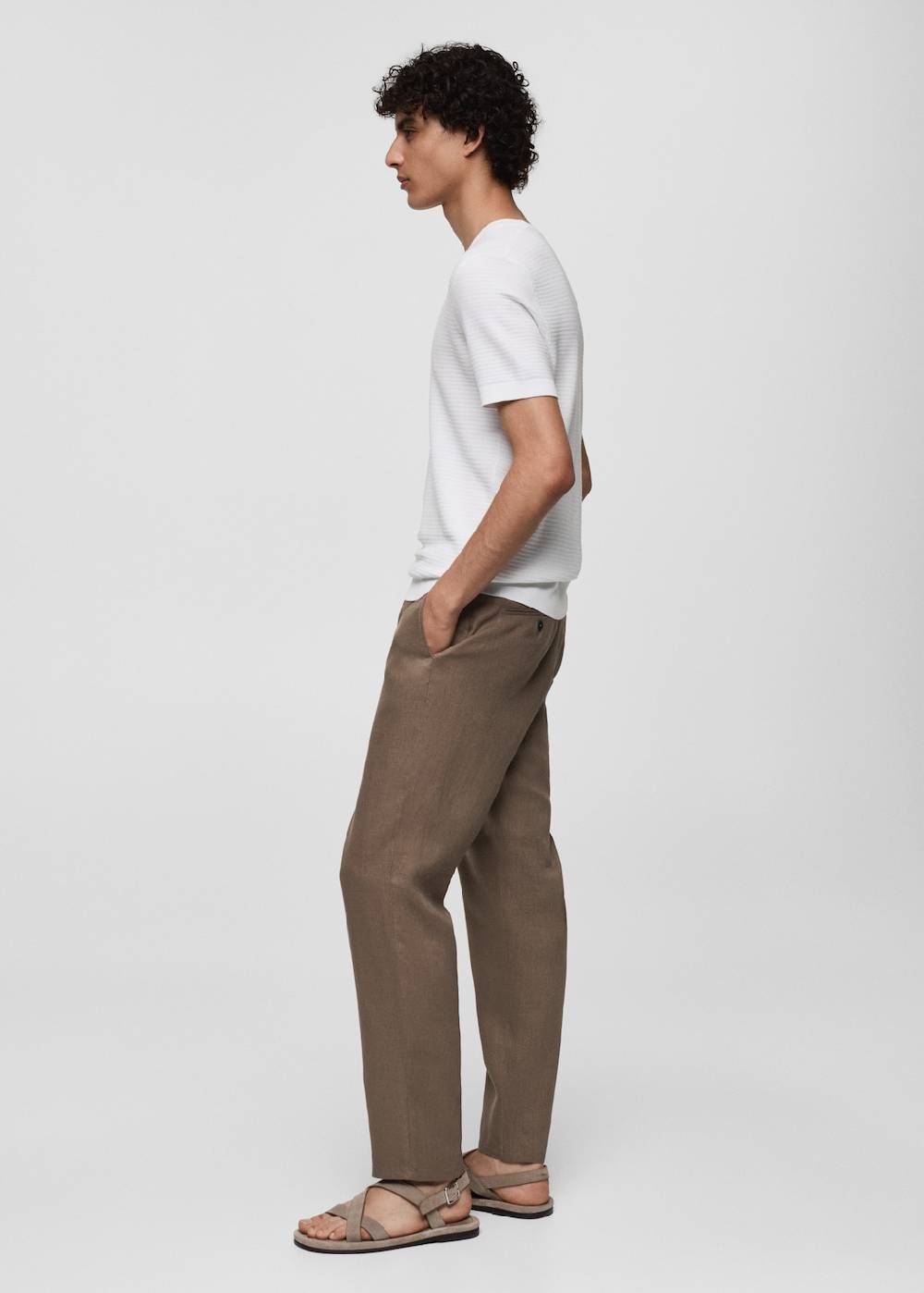 Mango Slim Fit-Hose aus 100 % Leinen Limitierter Zeitrabatt