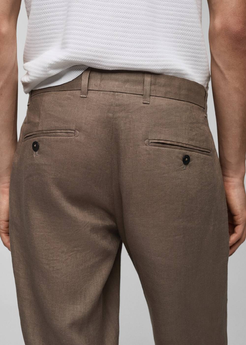 Mango Slim Fit-Hose aus 100 % Leinen Limitierter Zeitrabatt