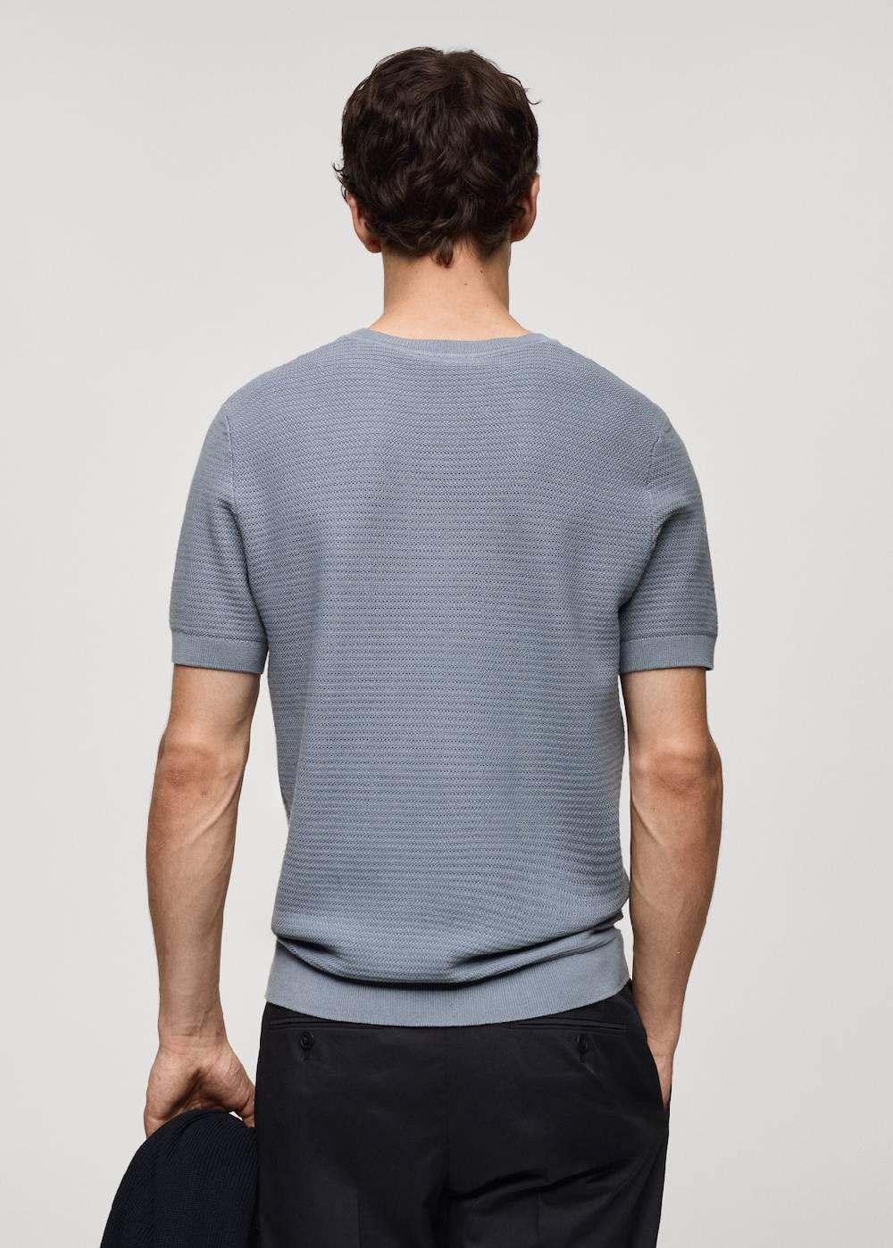 Mango Strick-T-Shirt aus Tencel mit Zopfmuster Fabrik Onlineshop