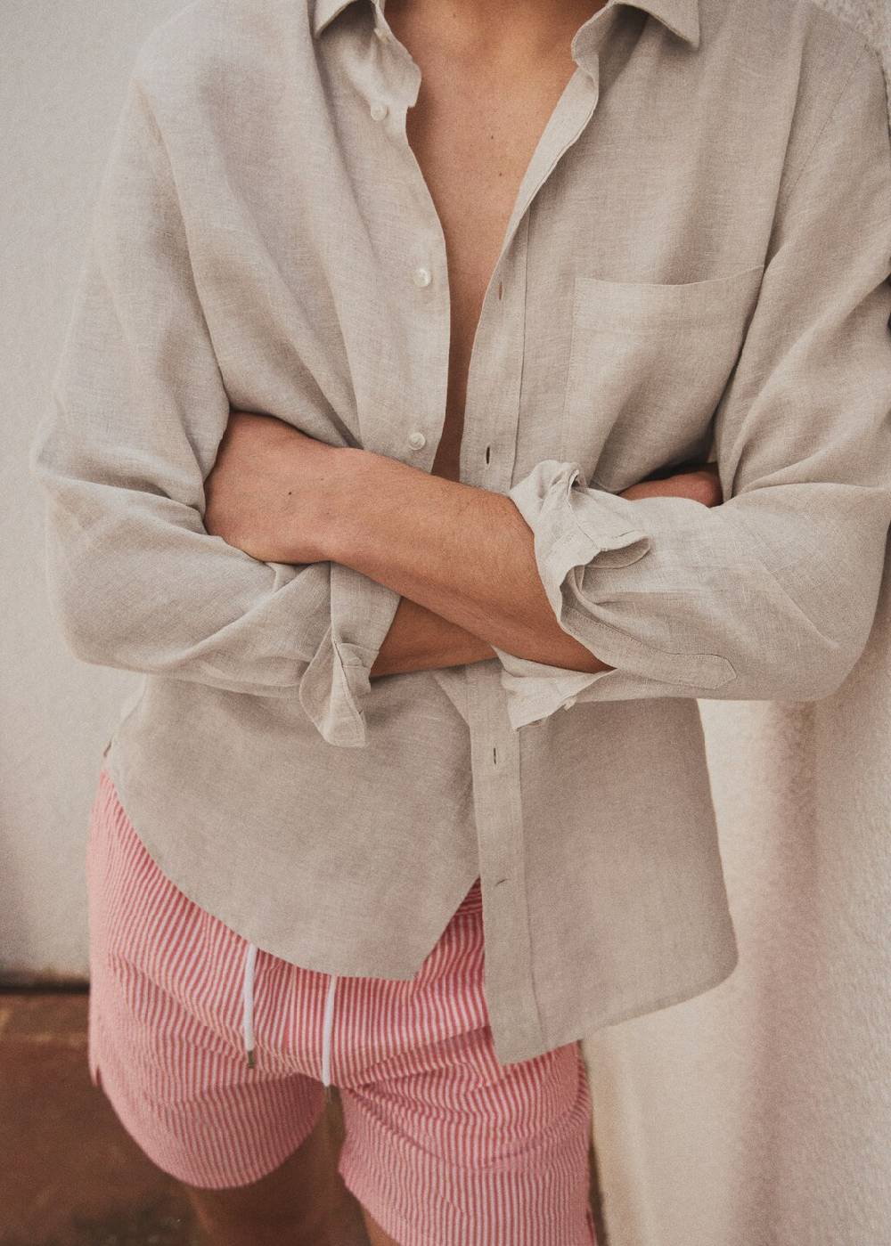 Mango Classic-Fit-Hemd aus 100 % Leinen Günstig kaufen
