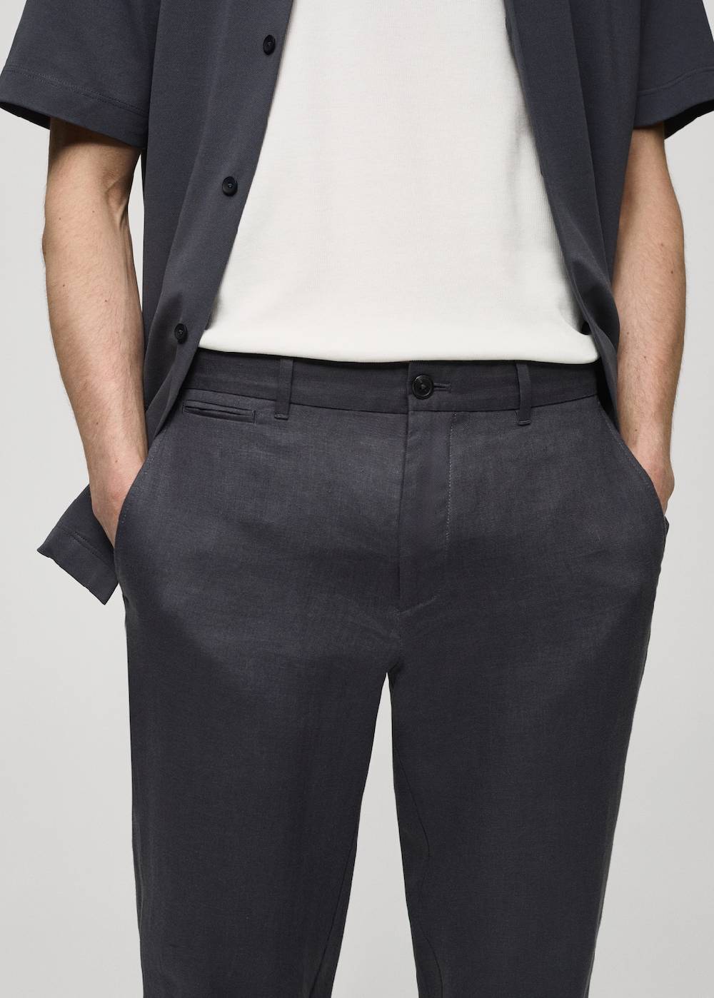 Mango Slim Fit-Hose aus 100 % Leinen Versandkostenfrei