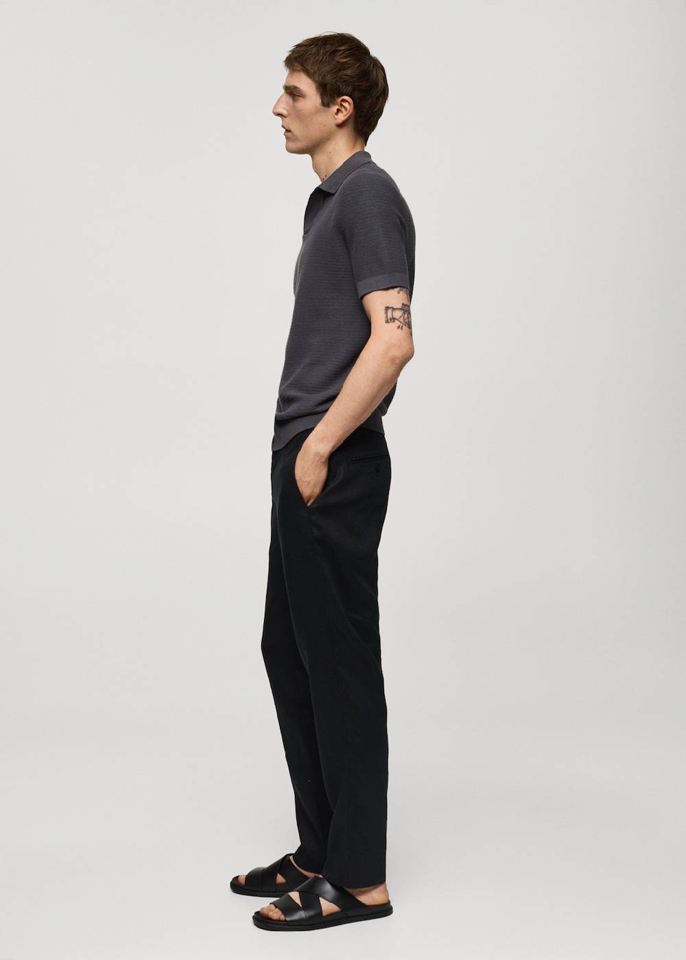 Mango Slim Fit-Hose aus 100 % Leinen Großer Ausverkauf