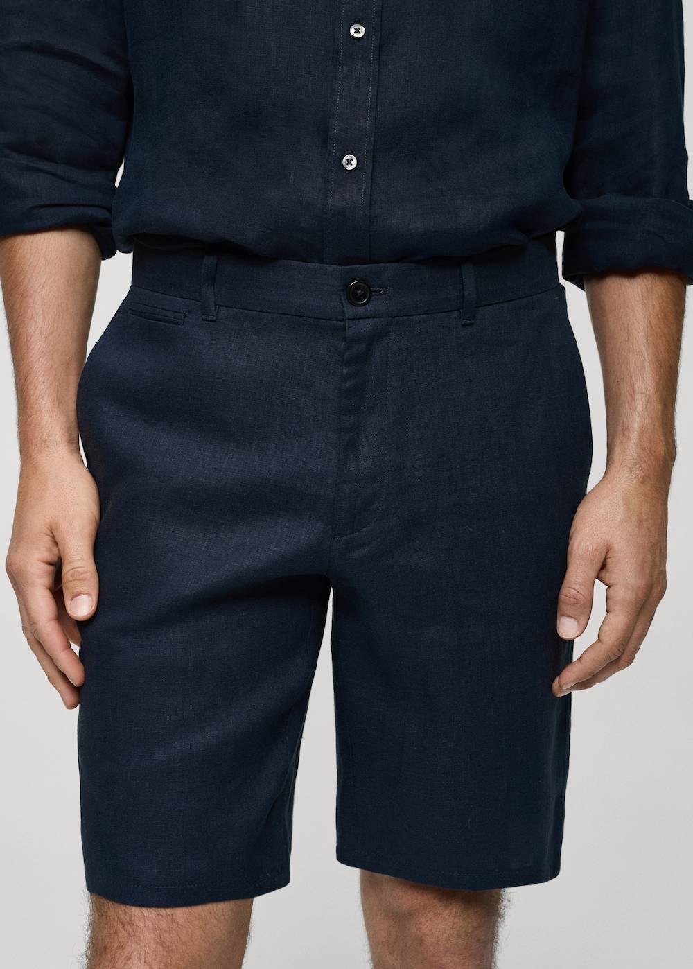 Mango Slim-Fit-Bermudashorts aus 100 % Leinen Begrenztes Angebot