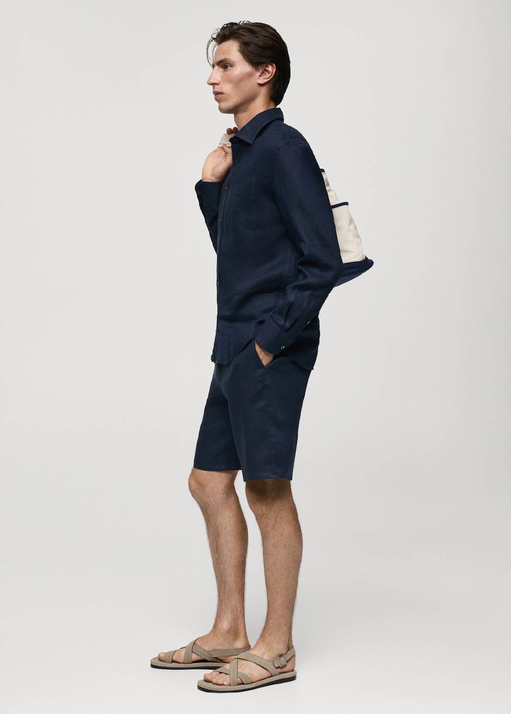Mango Slim-Fit-Bermudashorts aus 100 % Leinen Begrenztes Angebot