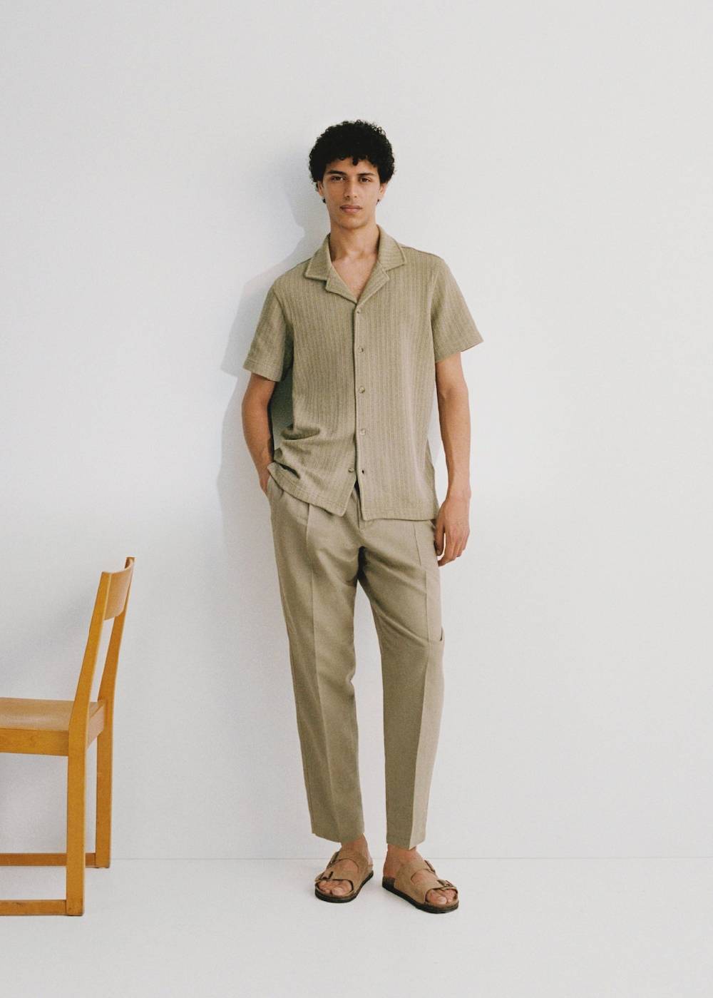 Mango Slim Fit-Leinenhose mit Kordel Online Shopping