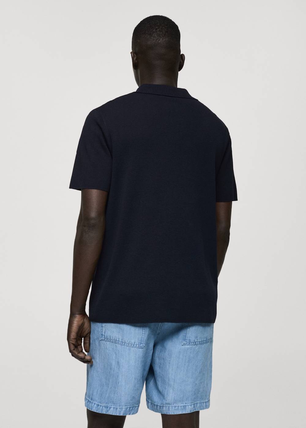 Mango Texturiertes Strick-Poloshirt aus Baumwolle Exklusivangebot