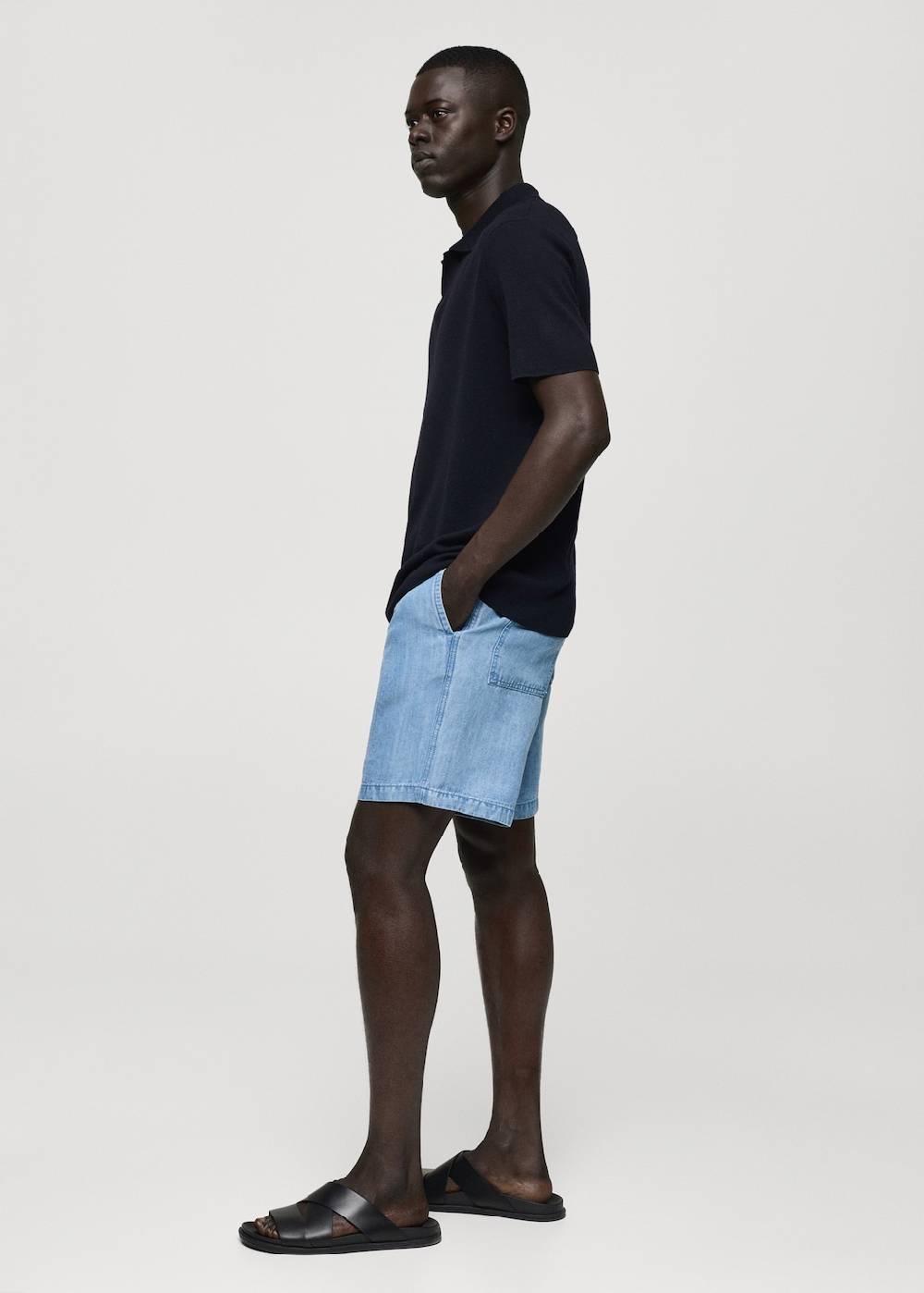 Mango Texturiertes Strick-Poloshirt aus Baumwolle Exklusivangebot
