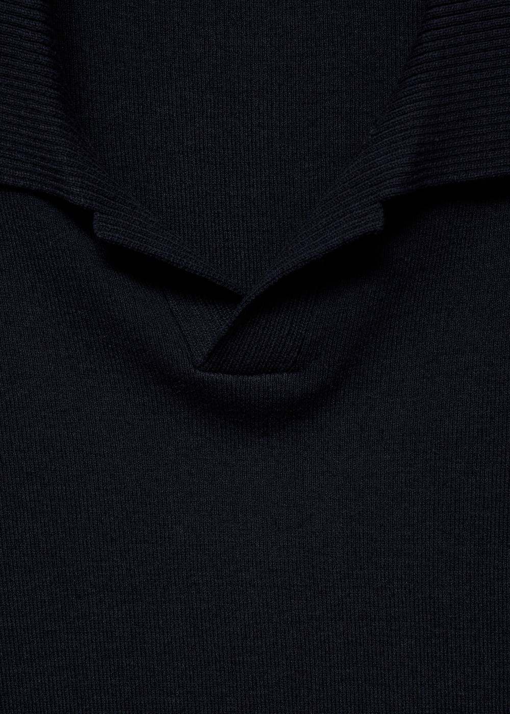 Mango Texturiertes Strick-Poloshirt aus Baumwolle Exklusivangebot