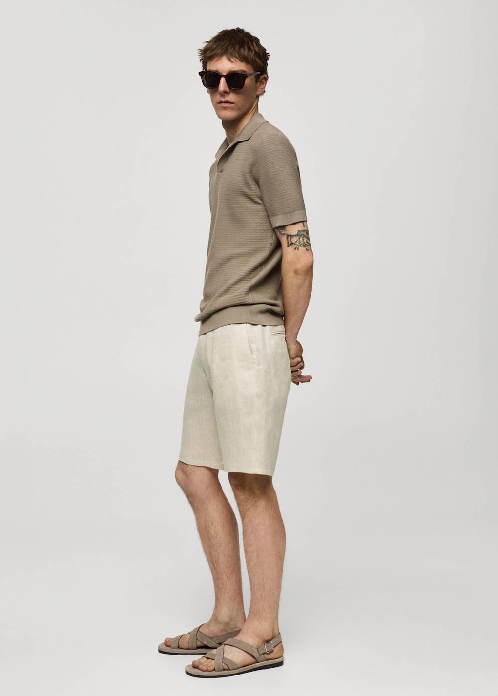 Mango Slim-Fit-Bermudashorts aus 100 % Leinen Black Friday