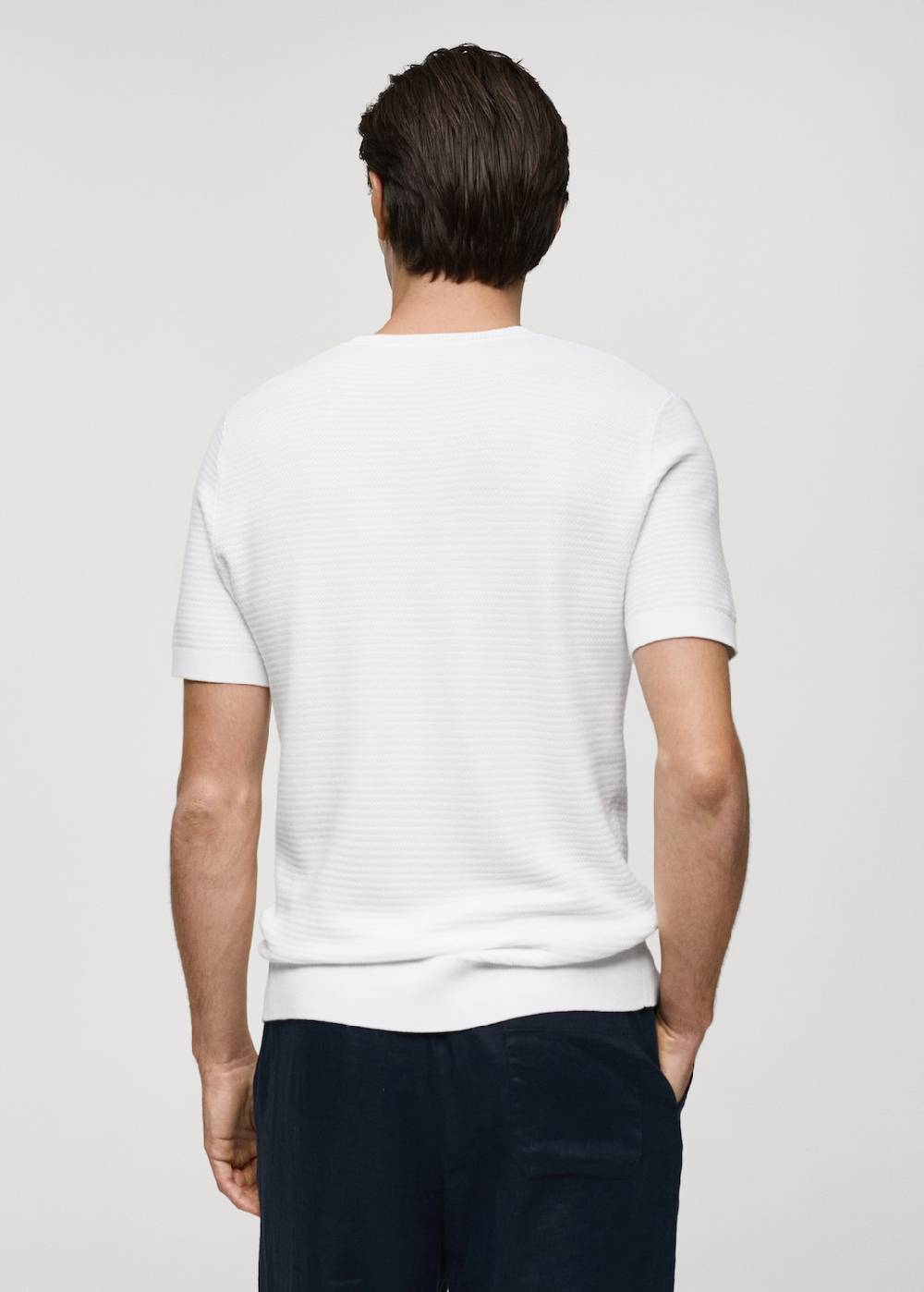 Mango Strick-T-Shirt aus Tencel mit Zopfmuster Muttertagsangebot