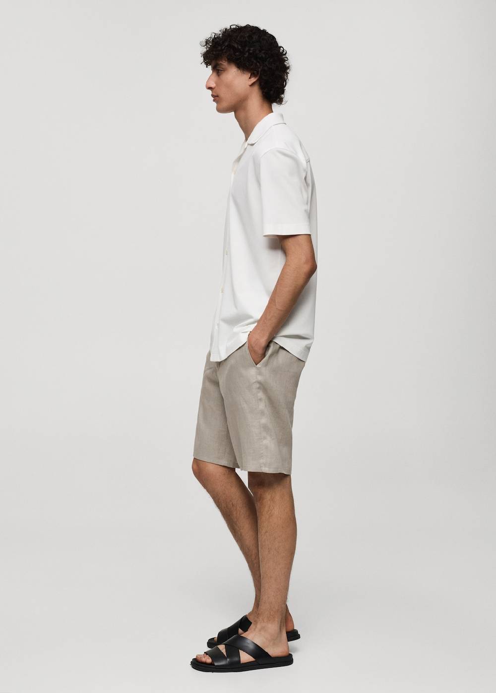 Mango Slim-Fit-Bermudashorts aus 100 % Leinen Vatertagsangebot