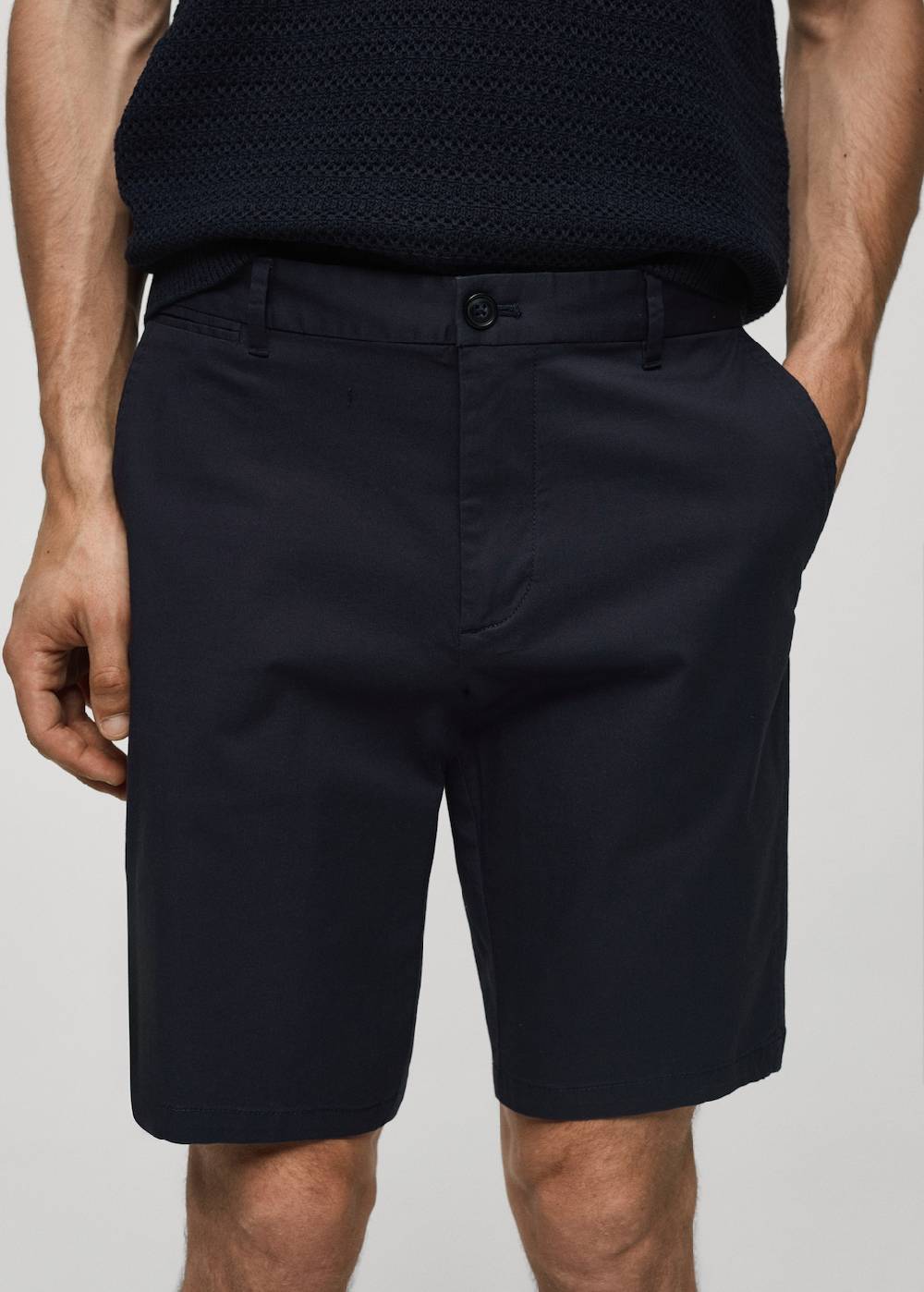 Mango Slim-Fit-Bermudashorts im Chino-Stil aus Baumwolle Jubiläumsangebot