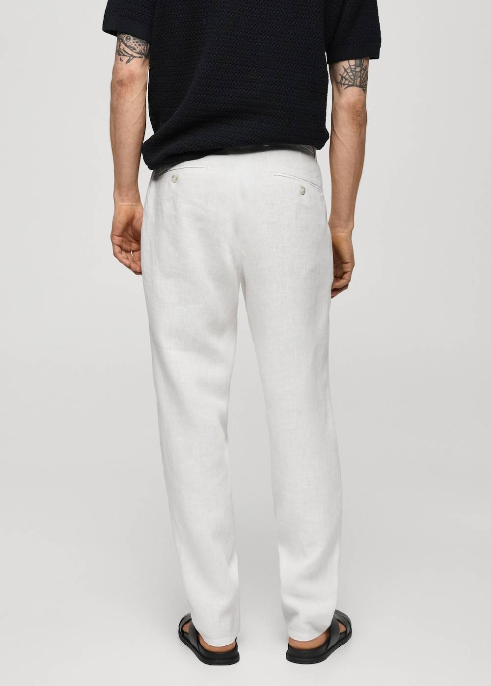 Mango Slim Fit-Hose aus 100 % Leinen Lagerräumung