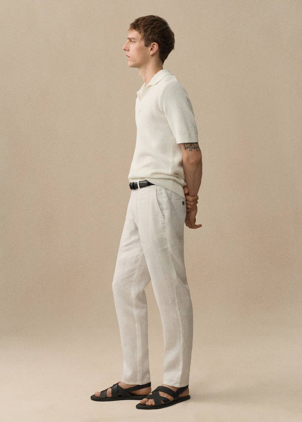 Mango Slim Fit-Hose aus 100 % Leinen Lagerräumung