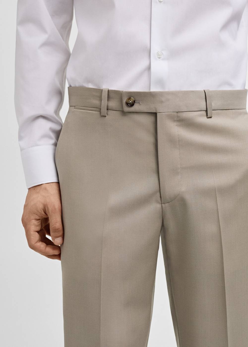 Mango Slim-Fit-Anzughose aus 100 % Schurwolle Heißer Verkauf