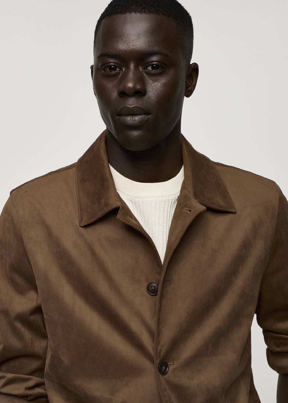 Mango Overshirt mit Wildleder-Effekt und Taschen Online Outlet