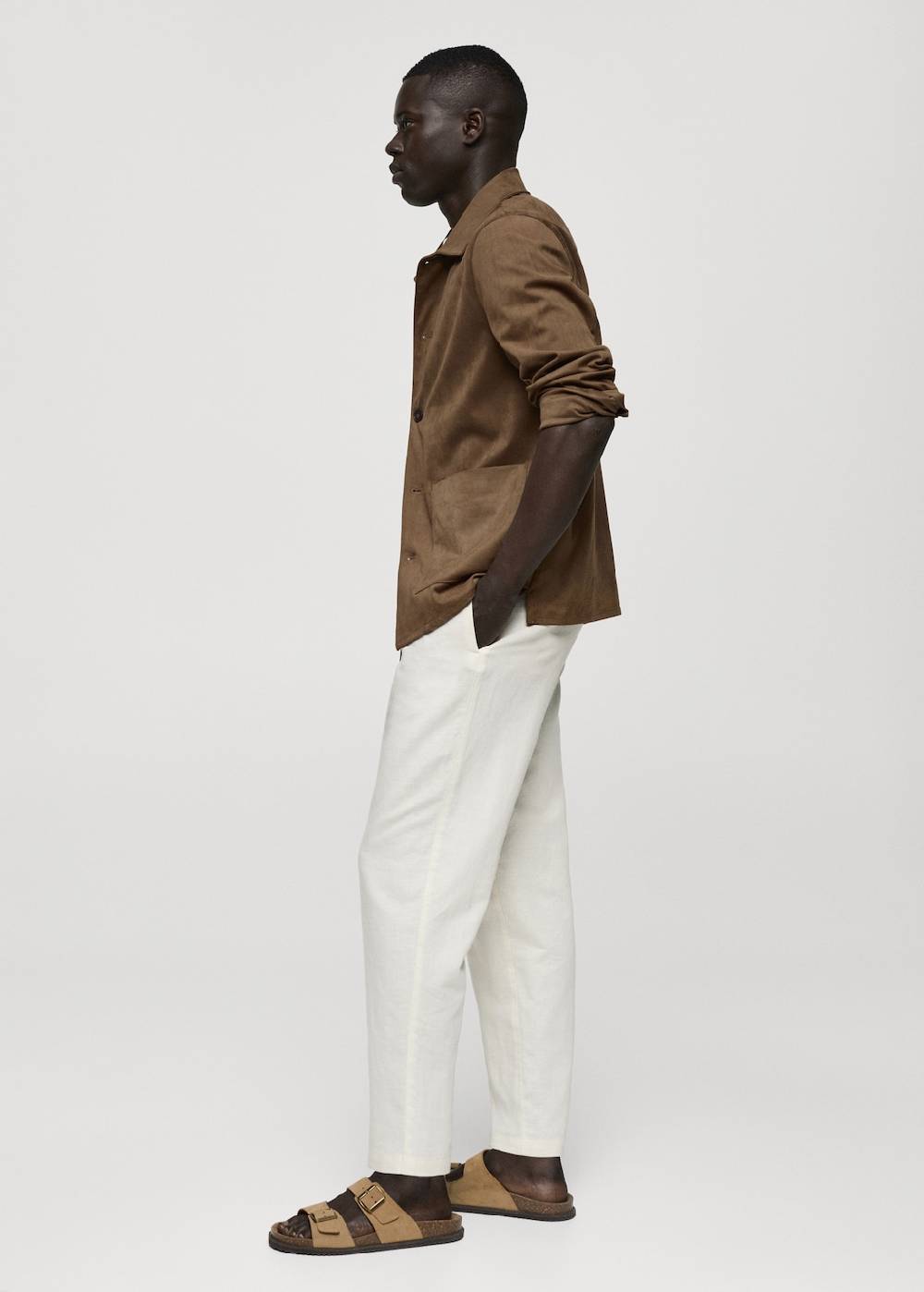 Mango Overshirt mit Wildleder-Effekt und Taschen Online Outlet