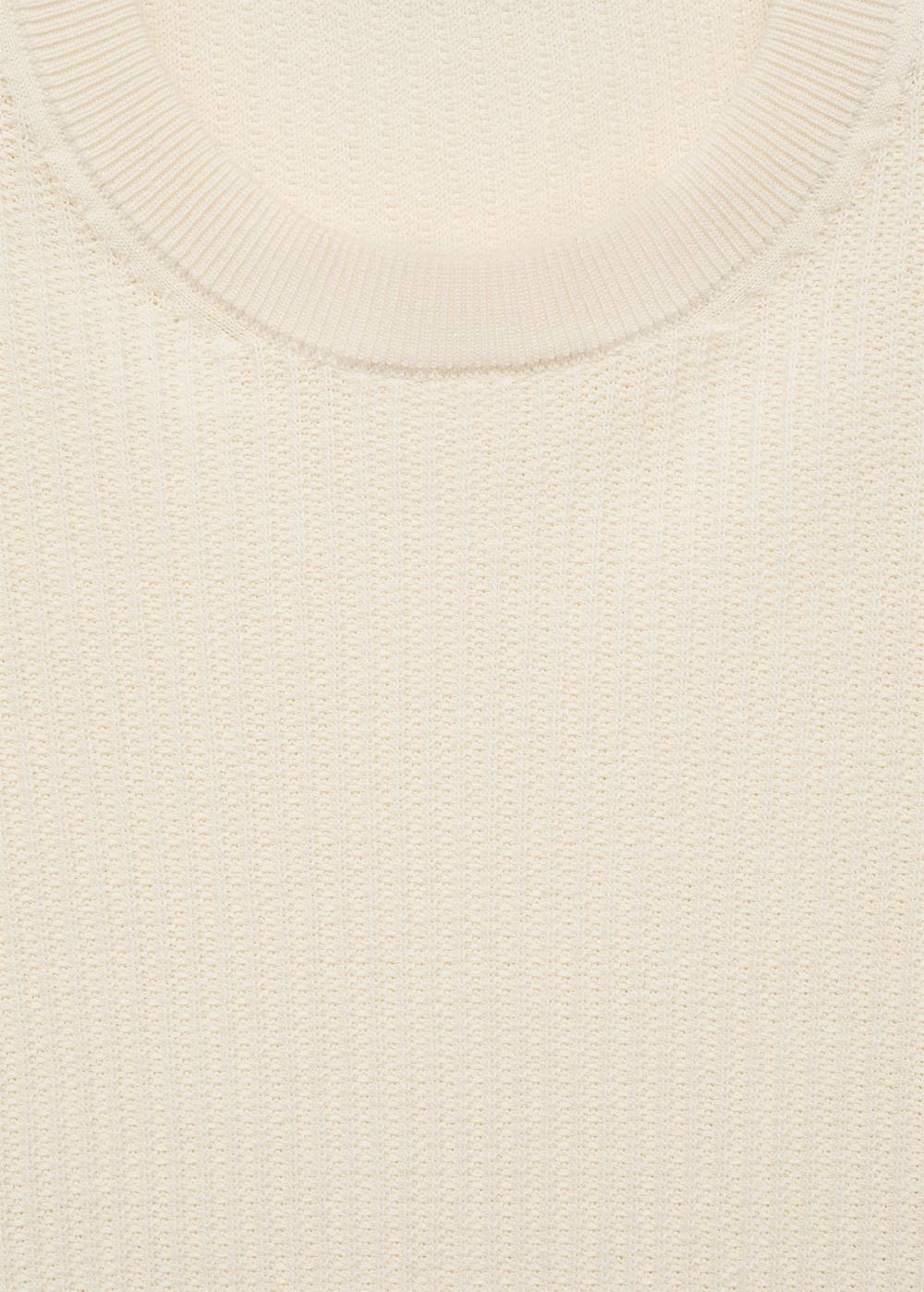 Mango Geripptes Strick-T-Shirt Blitzangebot