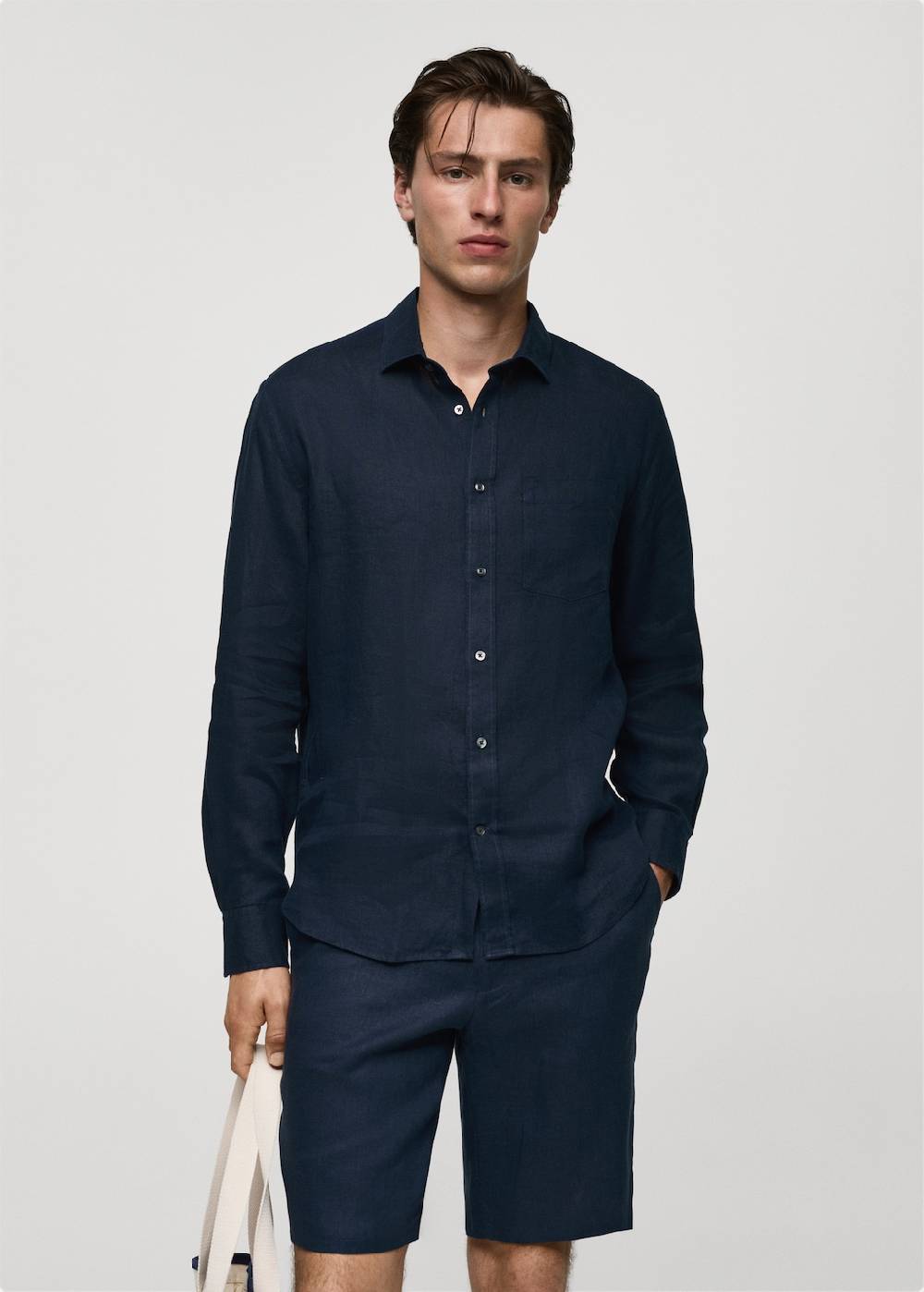 Mango Classic-Fit-Hemd aus 100 % Leinen