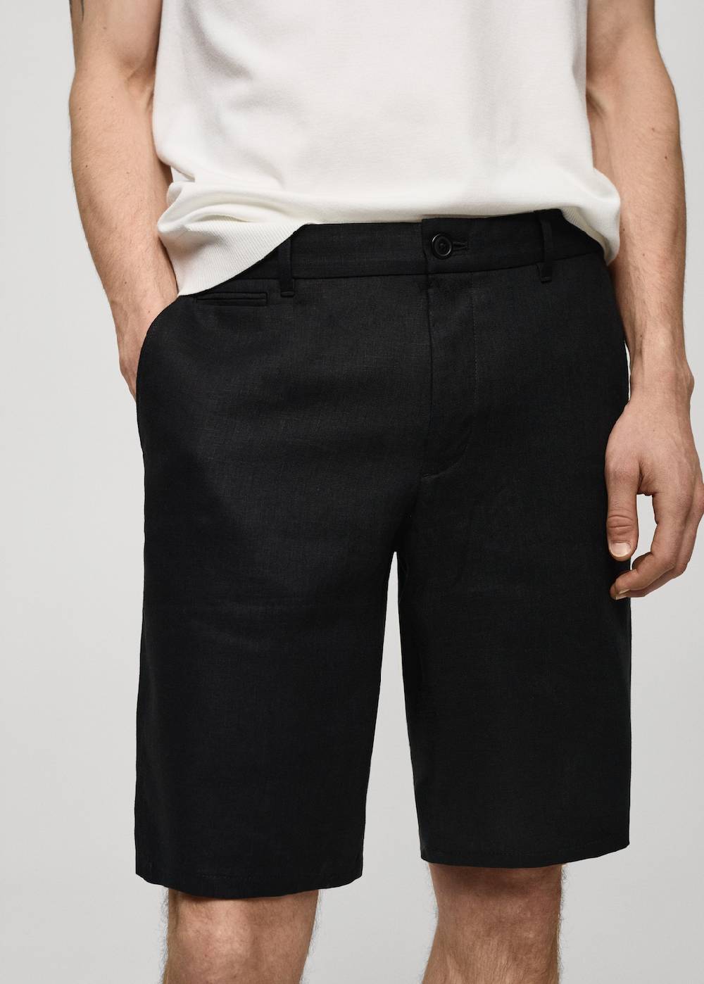 Mango Slim-Fit-Bermudashorts aus 100 % Leinen Saisonale Angebote