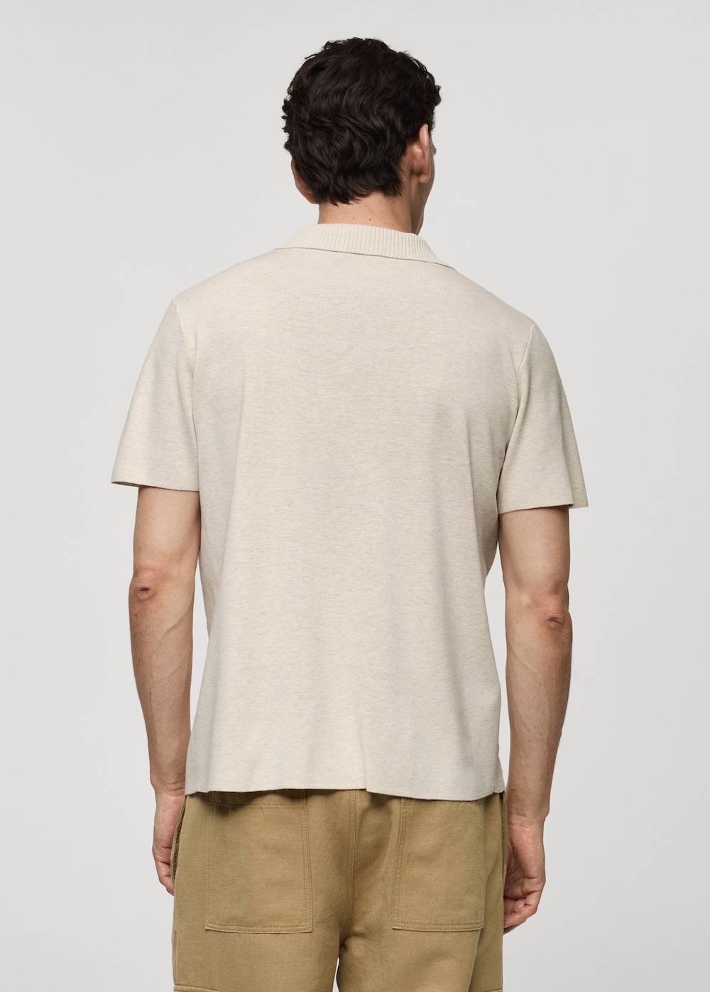 Mango Texturiertes Strick-Poloshirt aus Baumwolle Kauf eins, bekomm eins gratis