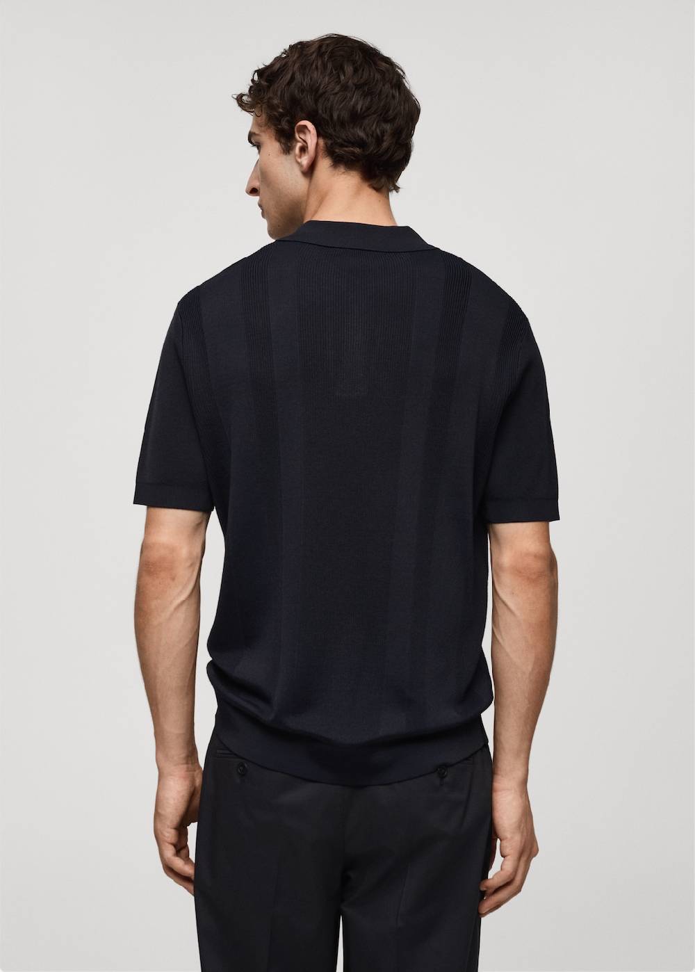 Mango Rippstrick-Poloshirt Riesige Ersparnisse