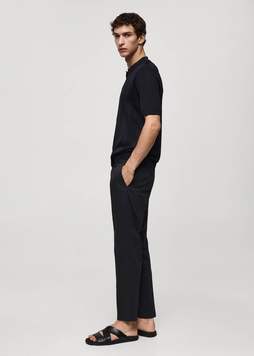 Mango Rippstrick-Poloshirt Riesige Ersparnisse