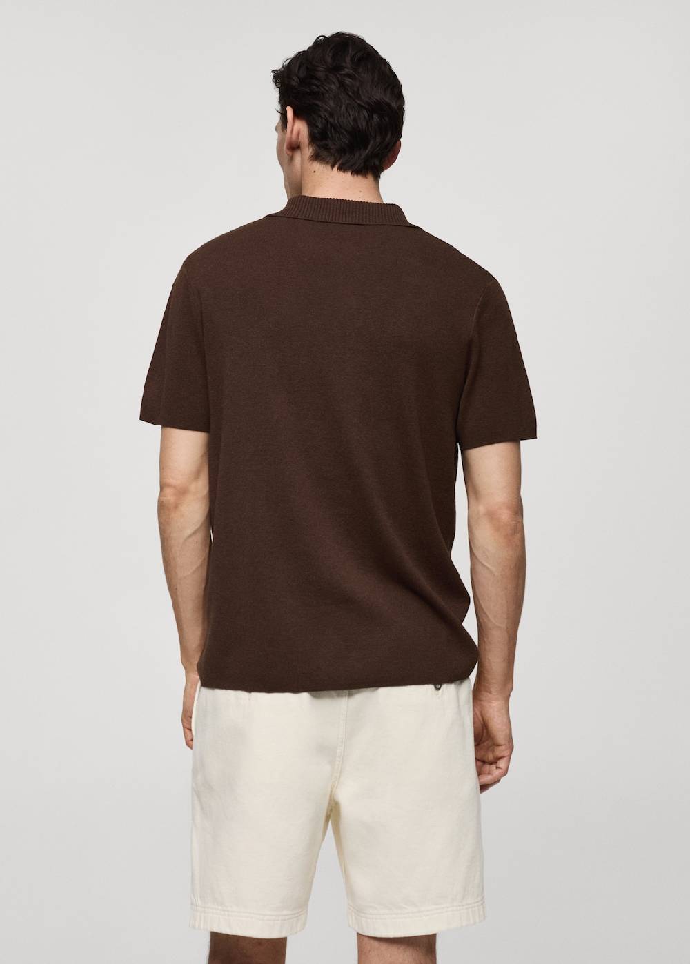 Mango Texturiertes Strick-Poloshirt aus Baumwolle VIP-Rabatte