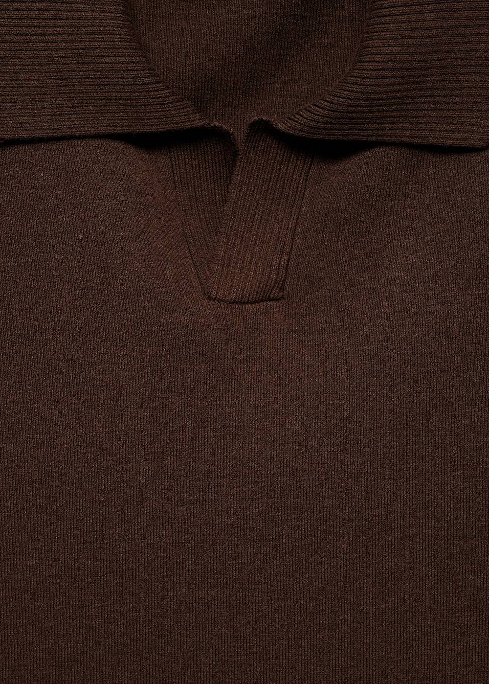 Mango Texturiertes Strick-Poloshirt aus Baumwolle VIP-Rabatte