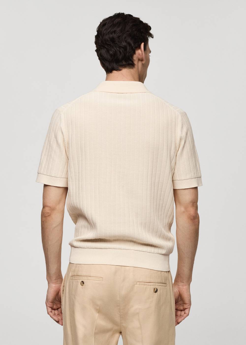 Mango Poloshirt aus 100 % Baumwolle mit Mikrostruktur Super Sparpreis