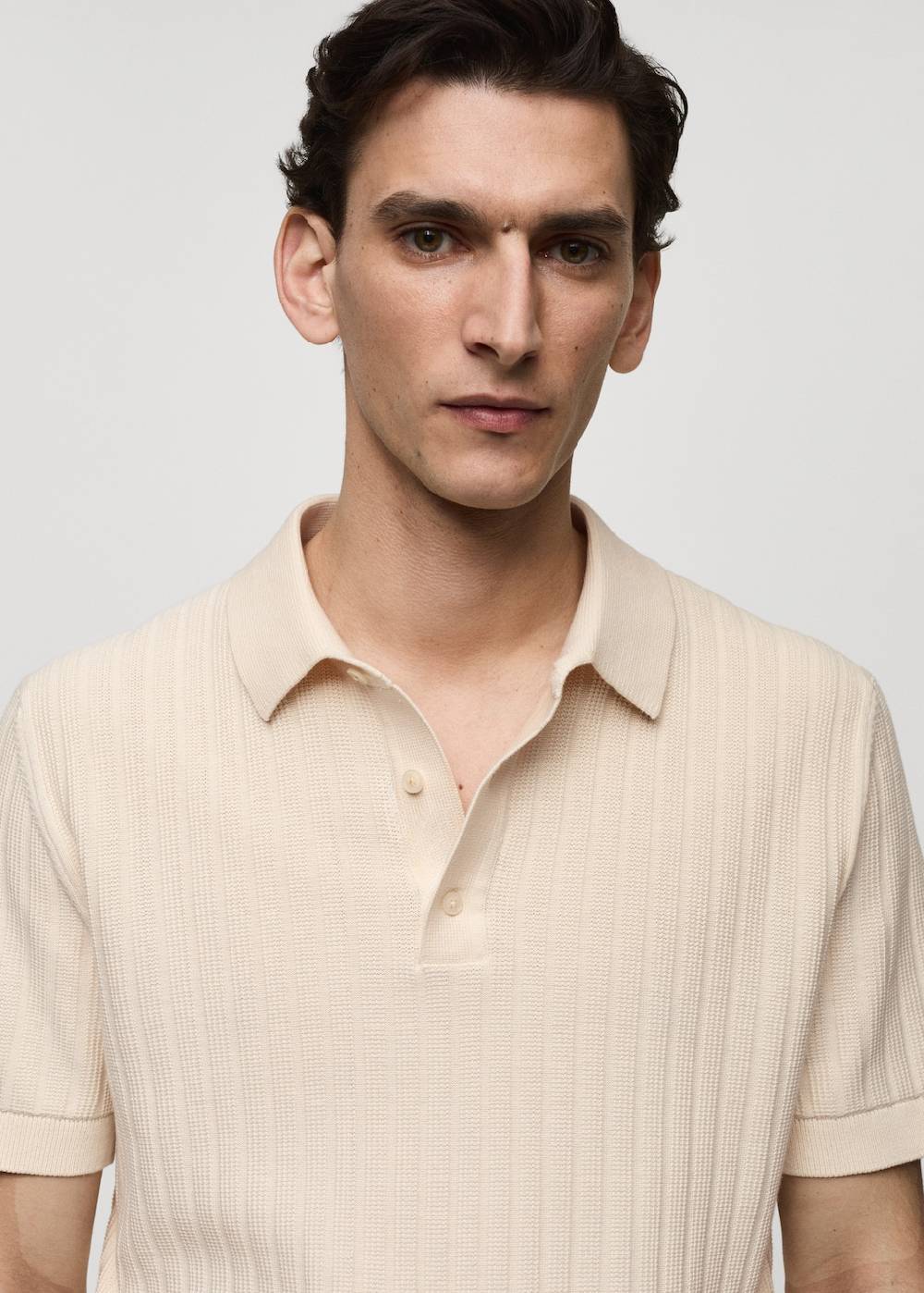 Mango Poloshirt aus 100 % Baumwolle mit Mikrostruktur Super Sparpreis