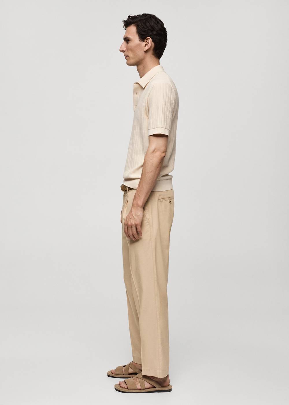 Mango Poloshirt aus 100 % Baumwolle mit Mikrostruktur Super Sparpreis