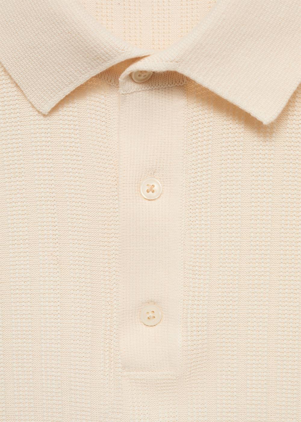 Mango Poloshirt aus 100 % Baumwolle mit Mikrostruktur Super Sparpreis