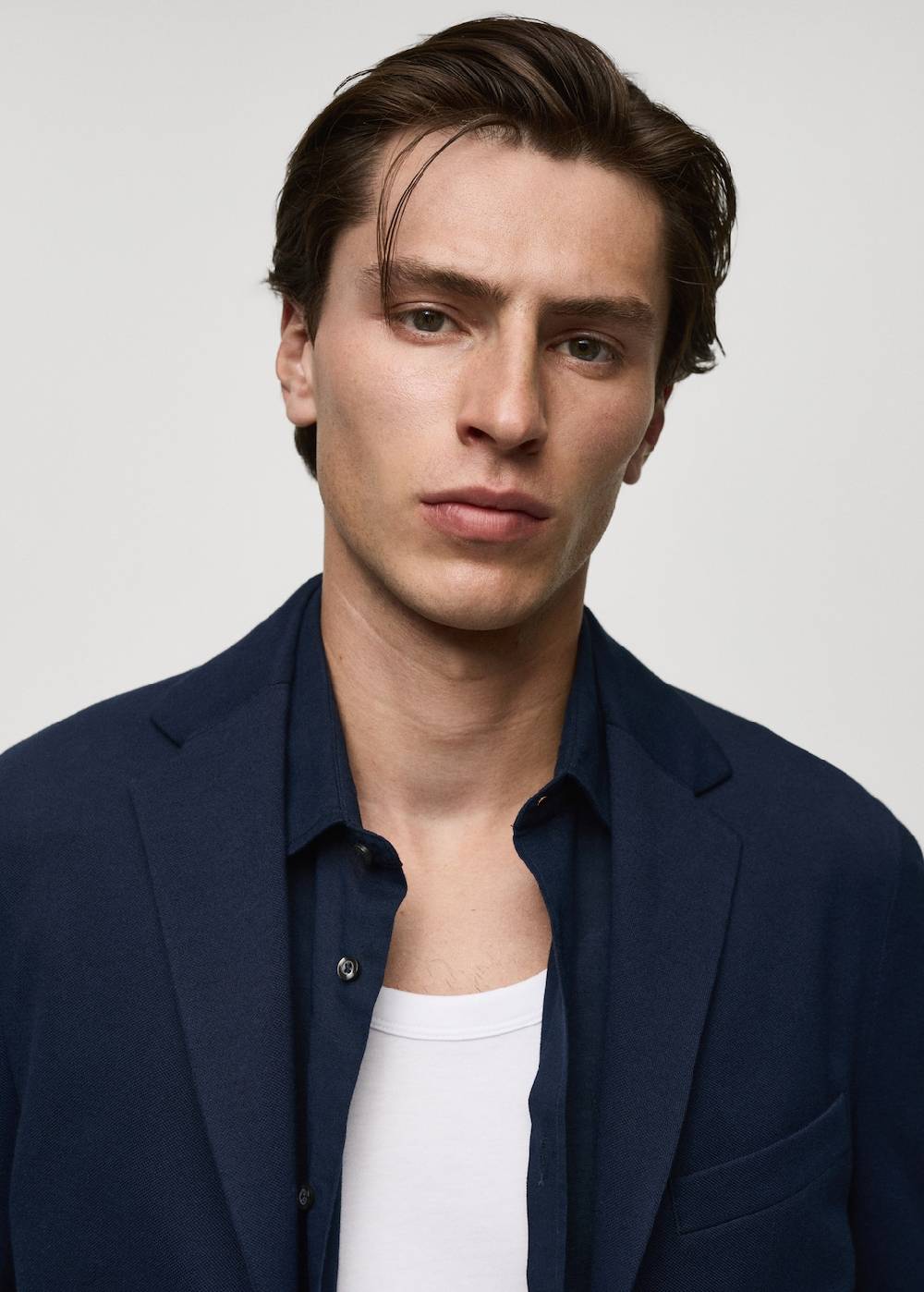 Mango Strukturierter Slim Fit-Baumwollblazer Kostenlose Rückgabe