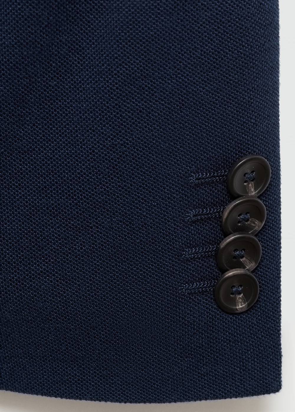 Mango Strukturierter Slim Fit-Baumwollblazer Kostenlose Rückgabe